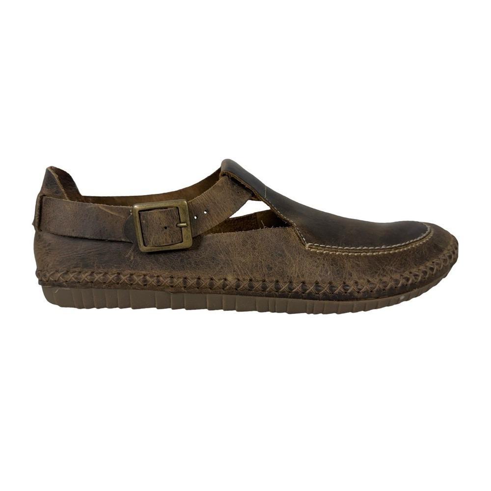 Soul Of Africa Womens Shoes 9.5 Brown Casual Distressed Rustic Leather Strap